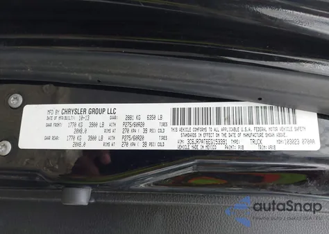2014 Ram 1500 Express from USA, damaged, VIN 3C6JR7AT6EG153391